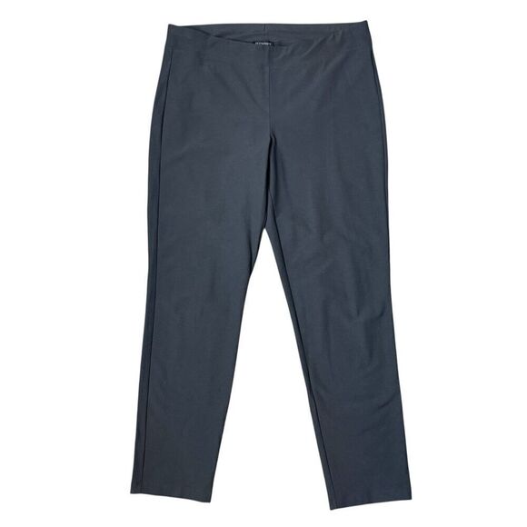 Eileen Fisher Pants - Eileen Fisher Washable Flex Ponte Slim Ankle Crepe Pants Size M Gray Career Work